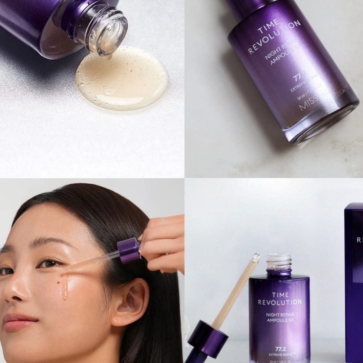  (Mẫu mới) Tinh chất chống lão hóa Missha Time Revolution Night Repair Ampoule 5X 50ml 