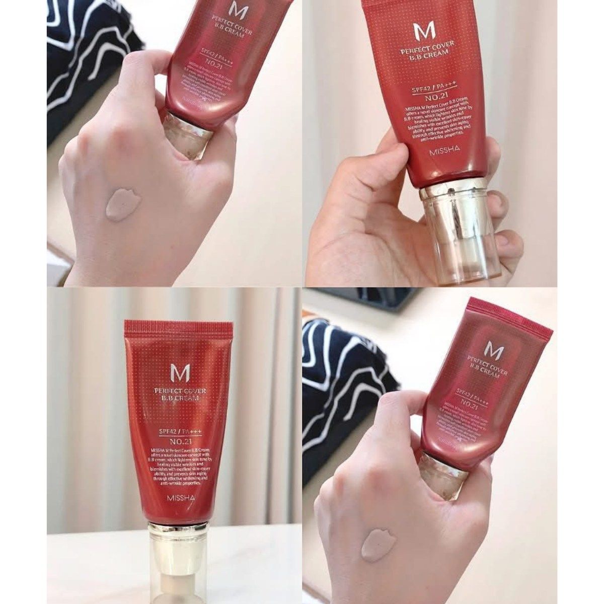  Kem Nền Mỏng, Nhẹ Missha M Perfect Cover B.B Cream EX SPF42 PA+++ 20ml/ 50ml 