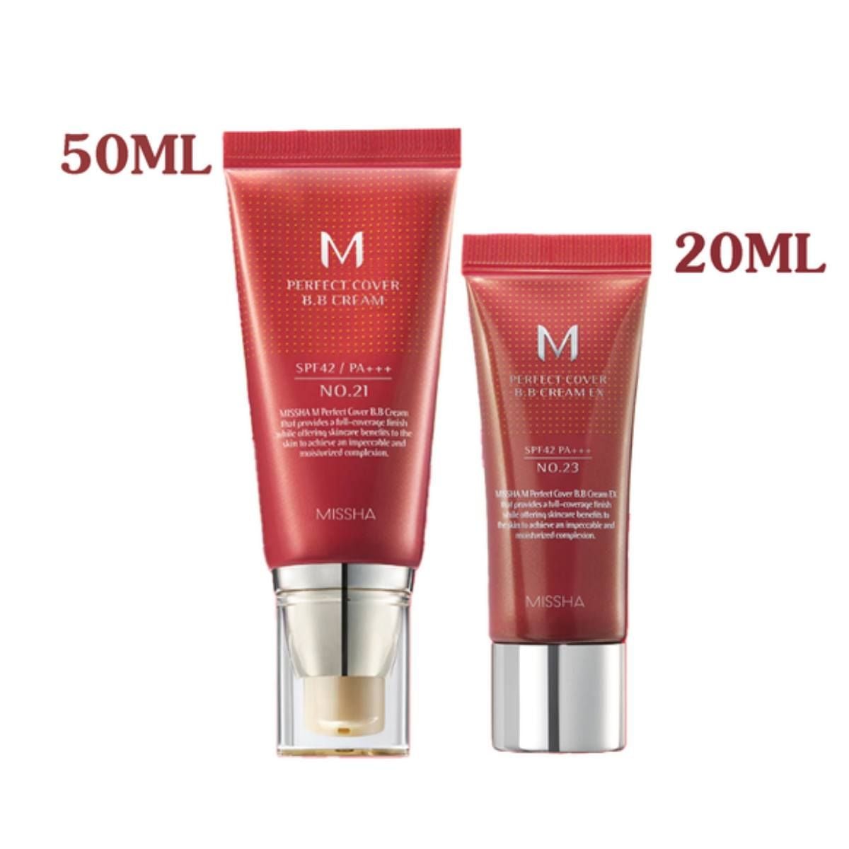  Kem Nền Mỏng, Nhẹ Missha M Perfect Cover B.B Cream EX SPF42 PA+++ 20ml/ 50ml 