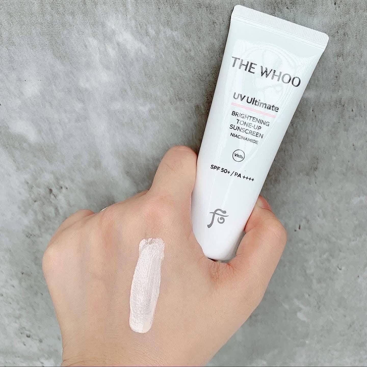  (HÀNG ORDER) Kem chống nắng nâng tone The Whoo UV Ultimate Brightening Tone Up Sunscreen Special Set (Tặng kèm sữa rửa mặt) 