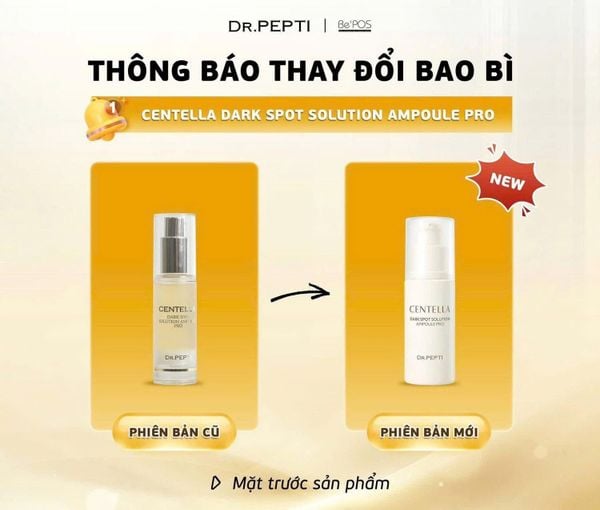  (Mẫu mới) Tinh Chất Dưỡng Trắng Dr.Pepti Centella Dark Spot Solution Ampoule Pro 30ml 