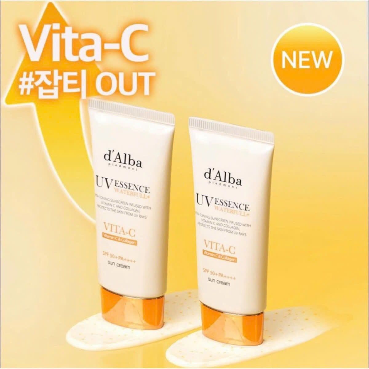  (Mẫu mới) Kem chống nắng nâng tone, dưỡng da d'Alba VITA-C Sun Cream SPF50+ PA++++ 50ml 