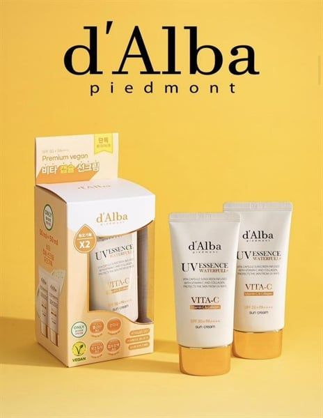  (Mẫu mới) Kem chống nắng nâng tone, dưỡng da d'Alba VITA-C Sun Cream SPF50+ PA++++ 50ml 