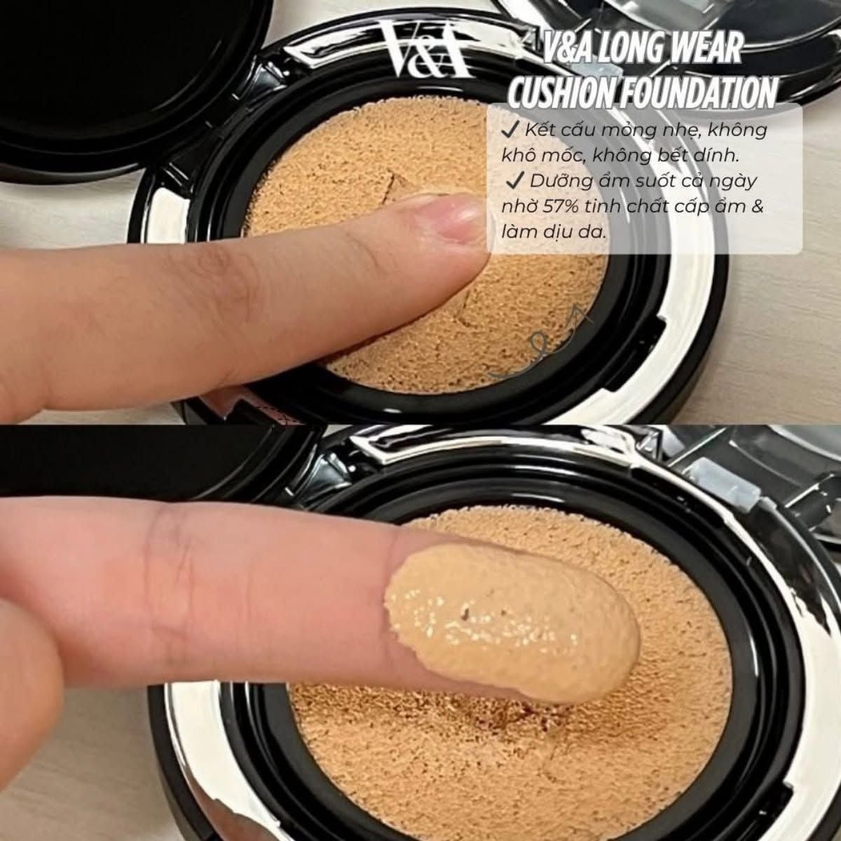  Phấn Nước Che Phủ, Sáng Da V&A Long Wear Cushion Foundation Radiant SPF50+ PA++++ 15g 