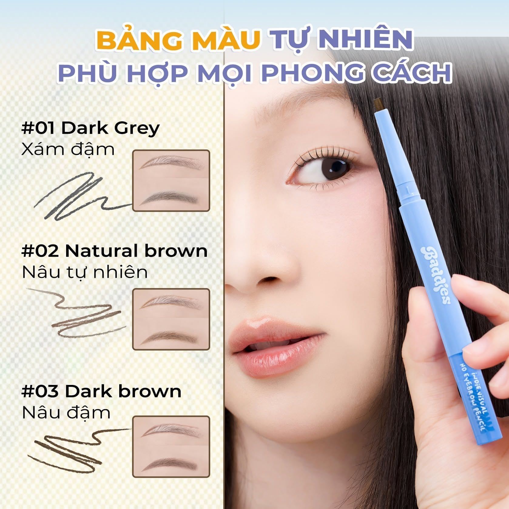 Chì kẻ mày Baddies HD Eyebrow Pencil 0.2g 