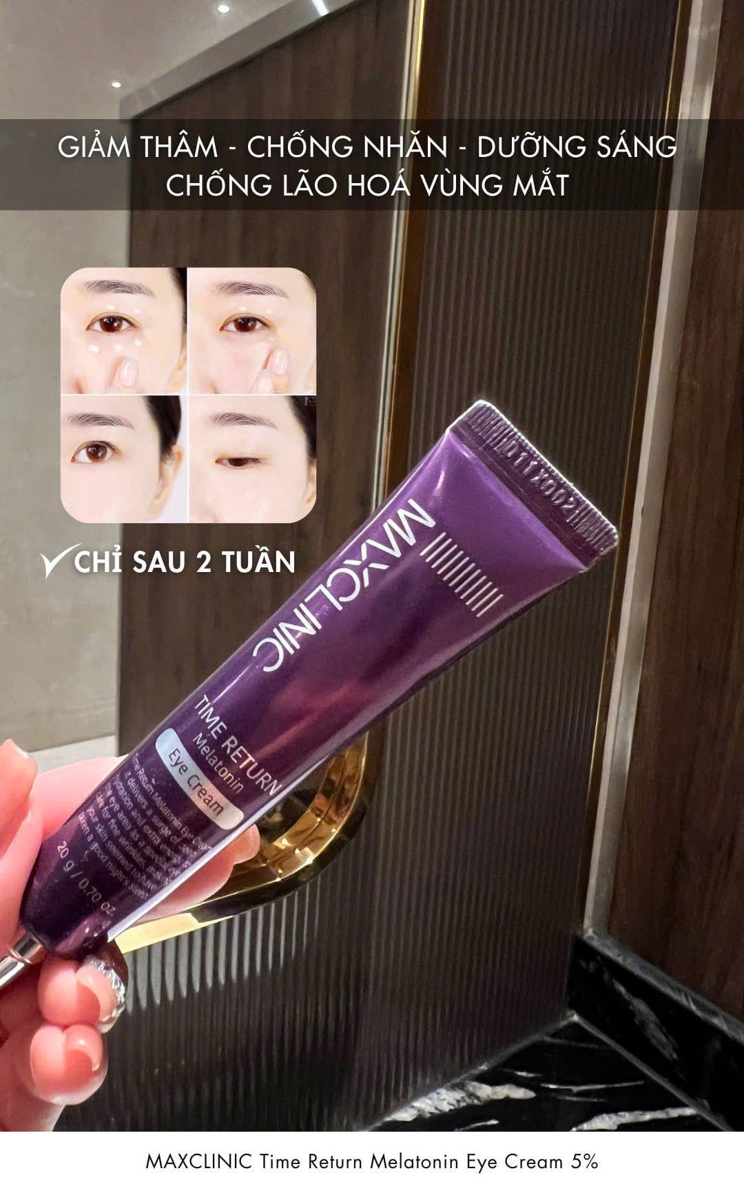  Kem Dưỡng Mắt Maxclinic Time Return Melatonin Eye Cream 20g 