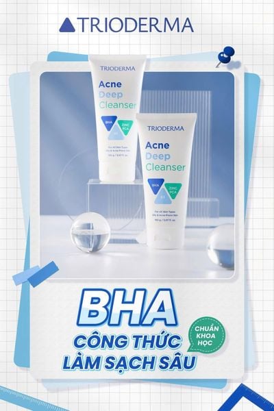  Sữa rửa mặt dạng gel Trioderma Acne Deep Cleanser 150g 