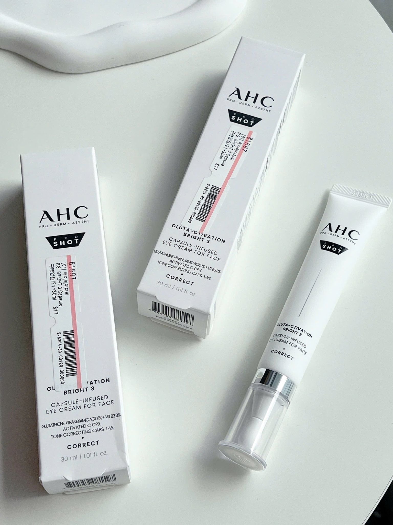  (Mẫu mới) Kem Dưỡng Mắt Nâng Cơ AHC Capsule Infused Eye Cream For Face 30ml 