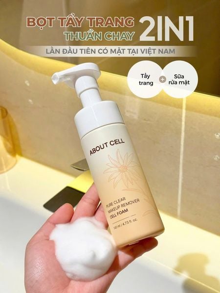  Bọt Tẩy Trang Sạch Sâu About Cell Pure Clear Makeup Remover Cell Foam 140ml 