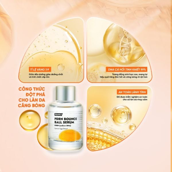  Tinh chất dưỡng căng bóng, trẻ hóa da Frankly PDRN Bounce Ball Serum 30ml 