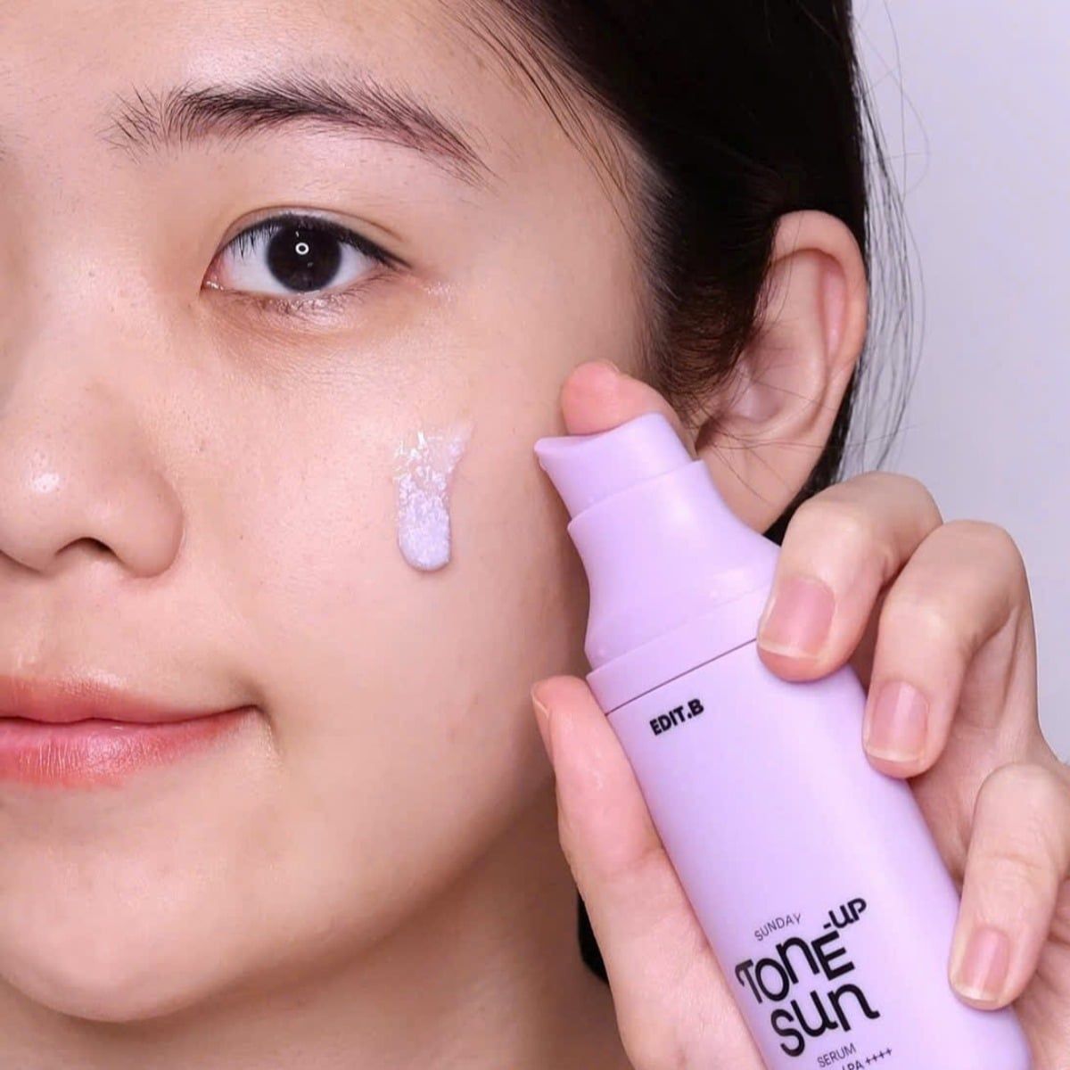  (TÍM) Kem Chống Nắng Hiệu Chỉnh Tone Da Edit.B Sunday Tone Up Sun Serum SPF50+ PA++++ PURPLE 55ml 