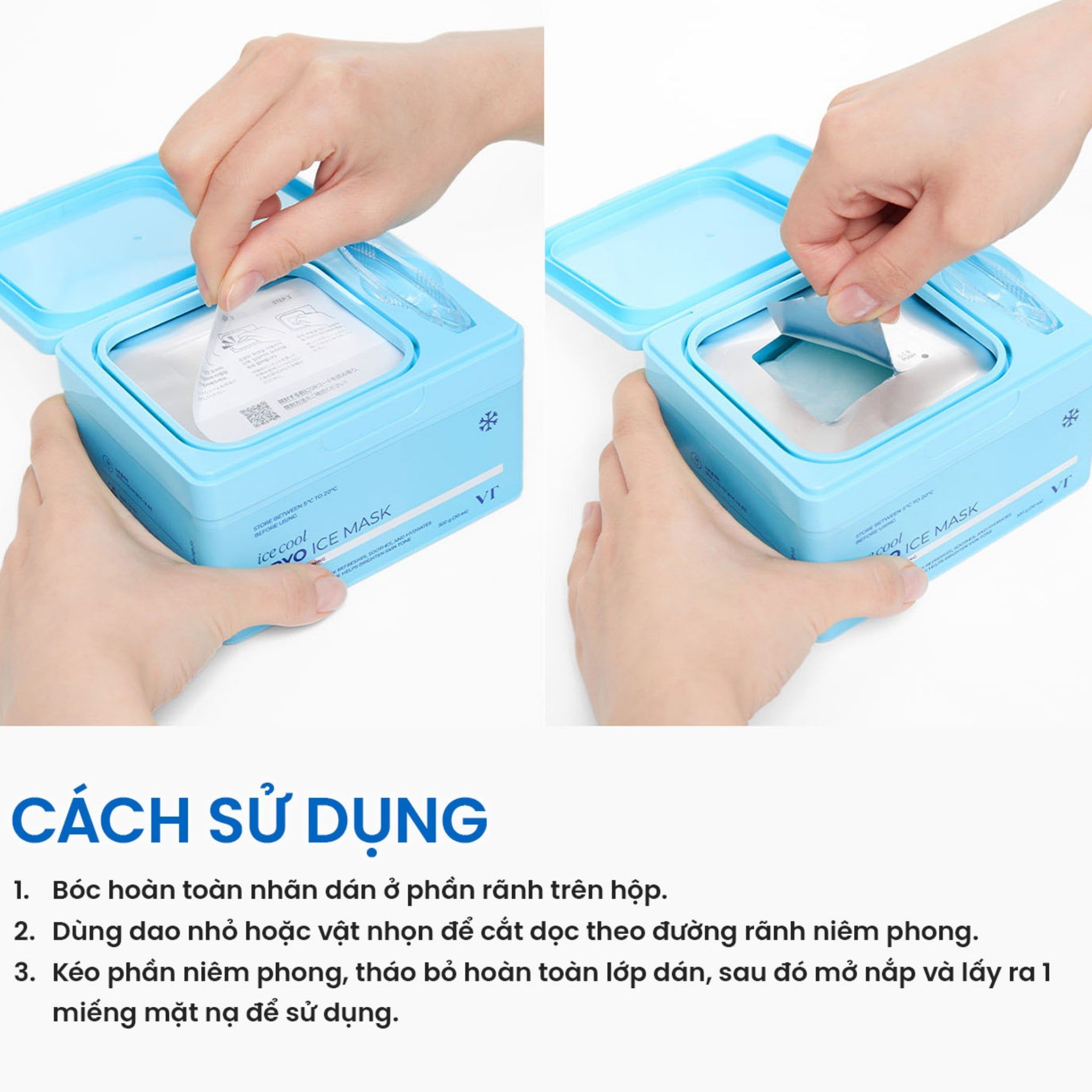  Mặt nạ cấp ẩm, làm mát da VT Cryo Ice Mask (Hộp 30 miếng) 