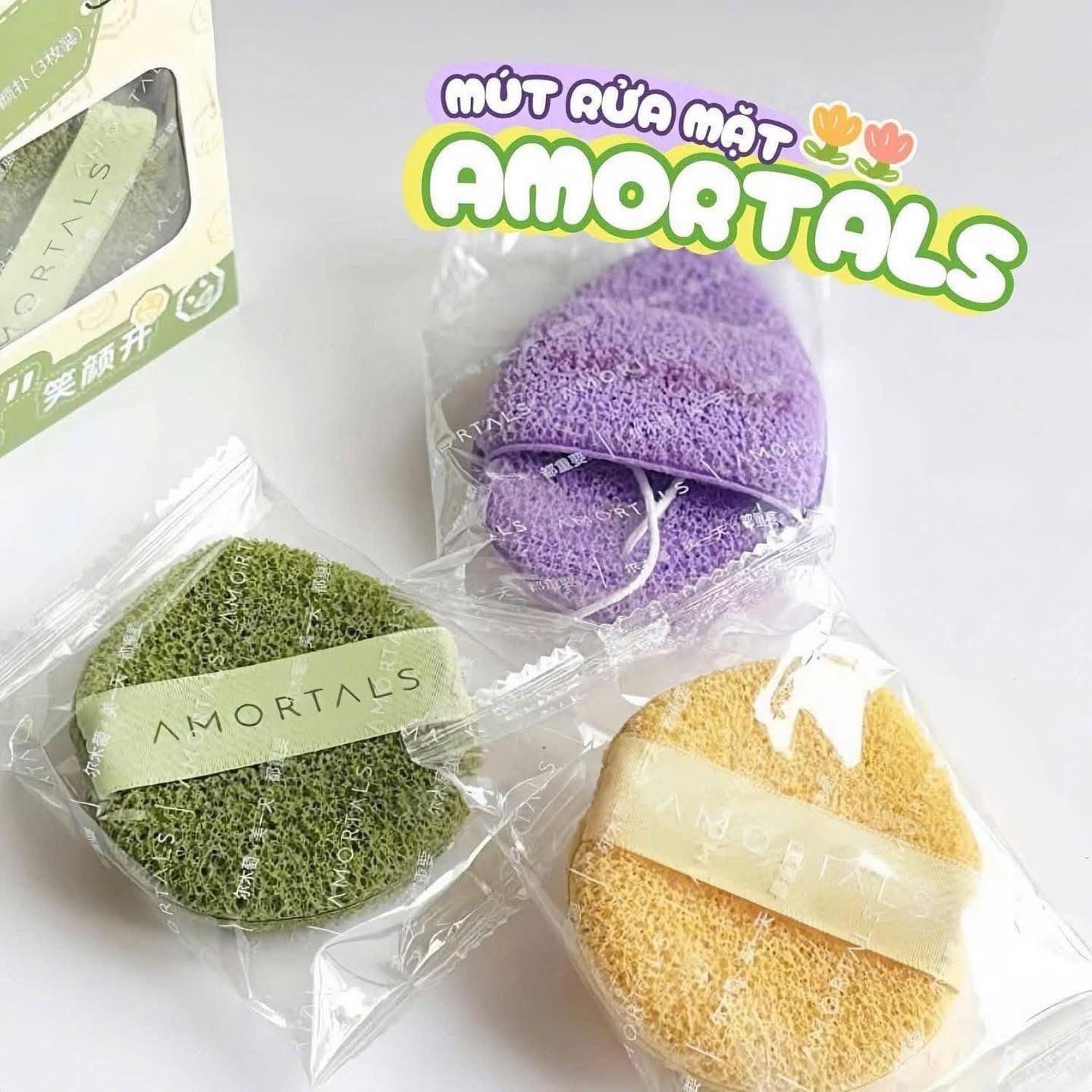  Bông mút rửa mặt bọt biển Amortals 