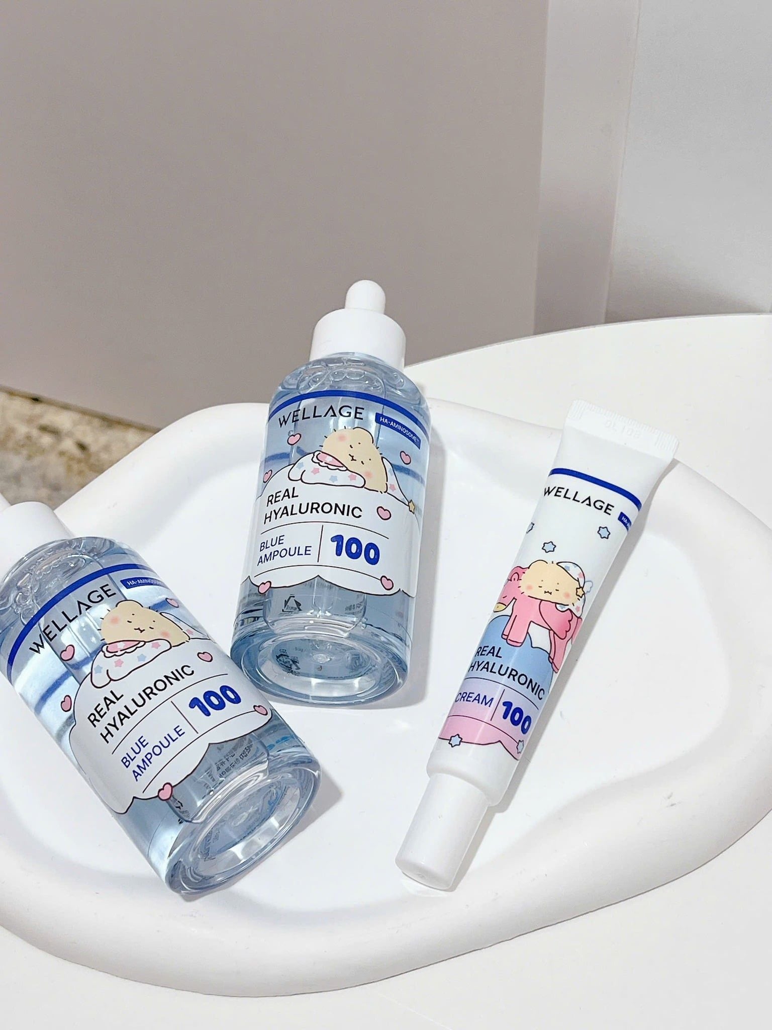  Tinh Chất Cấp Nước, Phục Hồi Da Căng Bóng Wellage Real Hyaluronic Blue Ampoule 