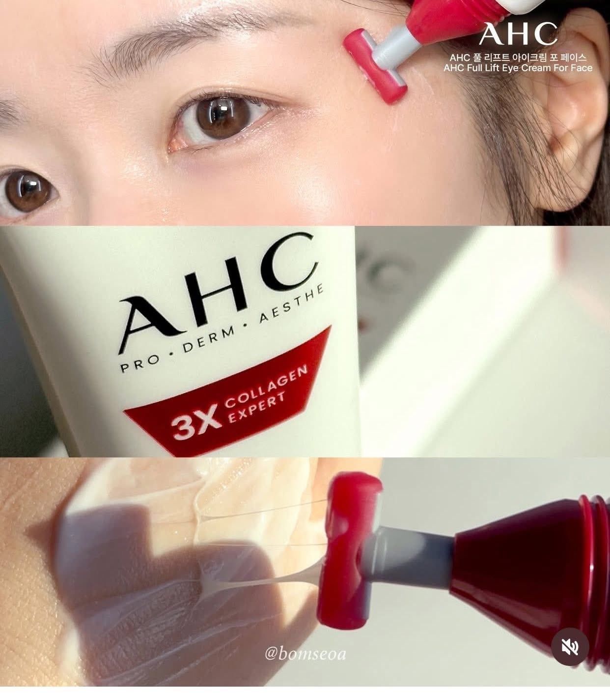  (Mẫu mới) Kem dưỡng mắt, trẻ hóa da AHC 3X Collagen Expert Full Lift Eye Cream For Face 40ml 