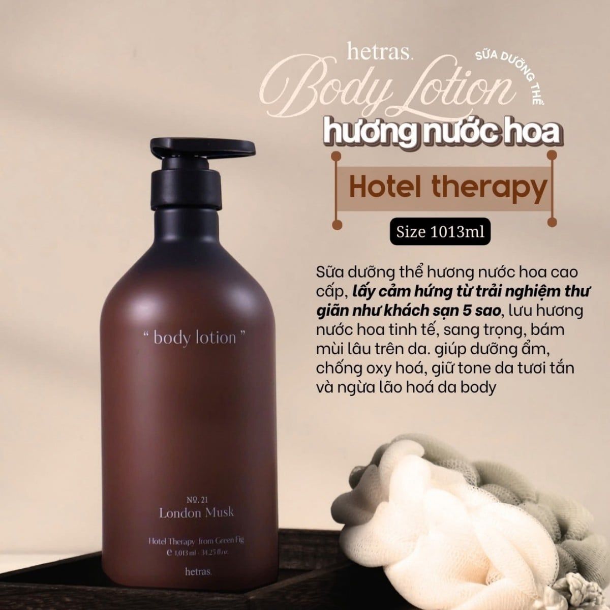  Sữa Dưỡng Thể Hetras Therapy Body Lotion 1013ml 