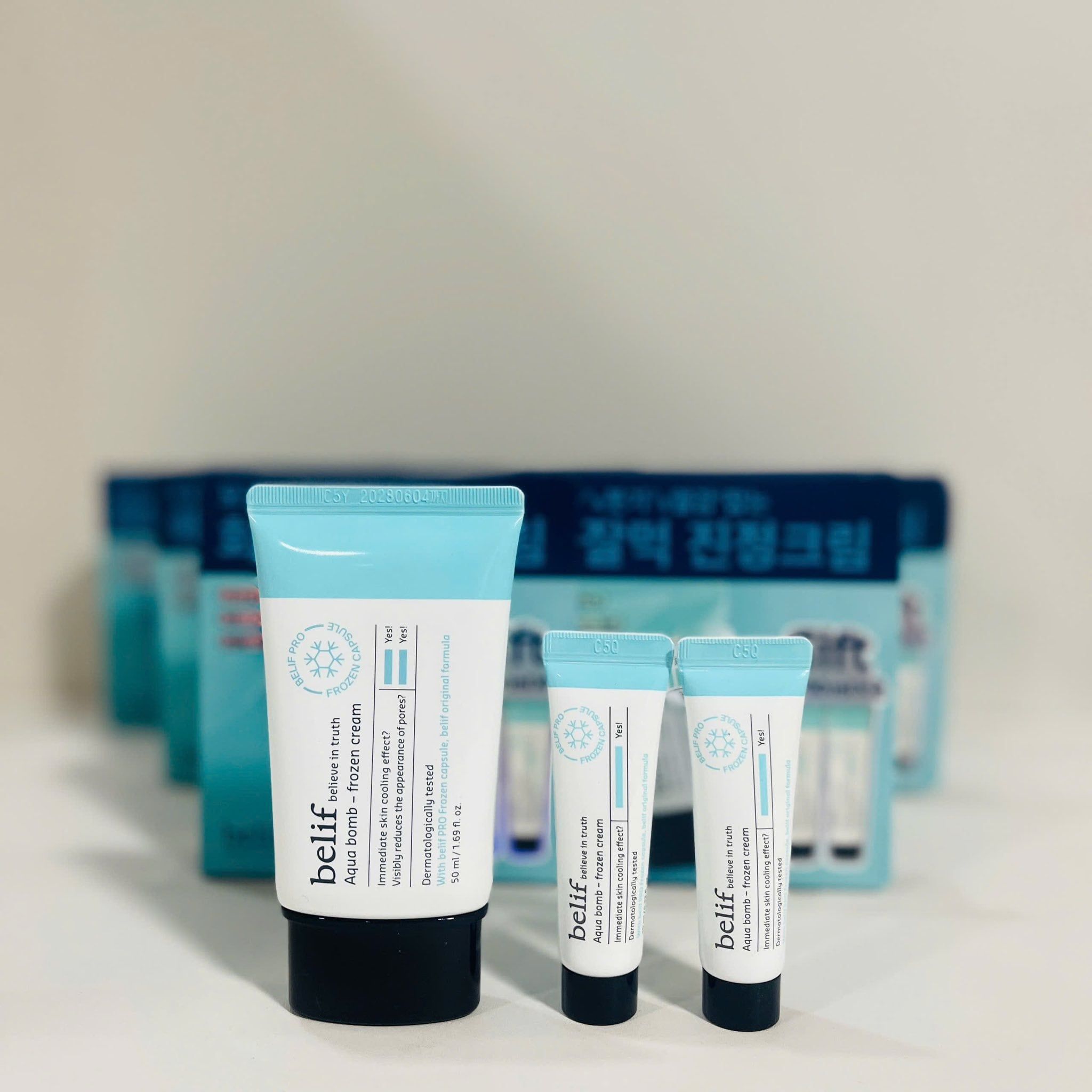  Kem dưỡng ẩm Belif Aqua Bomb-Fronzen Cream (SET 50ml+10ml+10ml) 