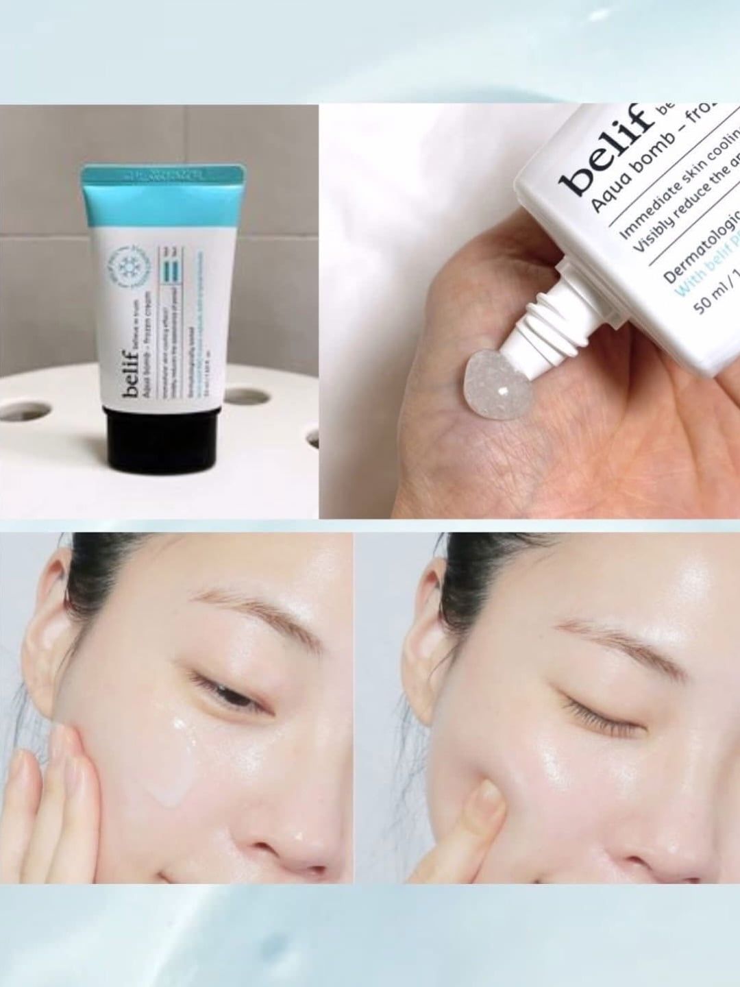  Kem dưỡng ẩm Belif Aqua Bomb-Fronzen Cream (SET 50ml+10ml+10ml) 