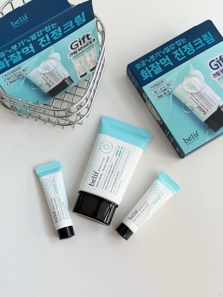  Kem dưỡng ẩm Belif Aqua Bomb-Fronzen Cream (SET 50ml+10ml+10ml) 