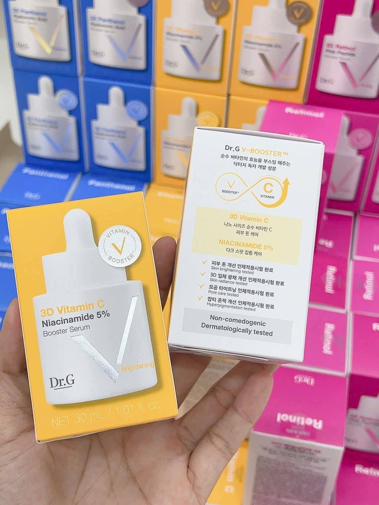  (VÀNG) Tinh Chất Dưỡng Sáng, Đều Màu Da DR.G 3D Vitamin C Niacinamide 5% Booster Serum 30ml 