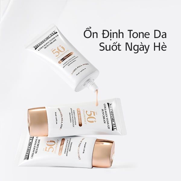  Kem Chống Nắng Nâng Tone Mediforcell Collagen Tone Up Sun Cream SPF50+ PA++++ 50ml 