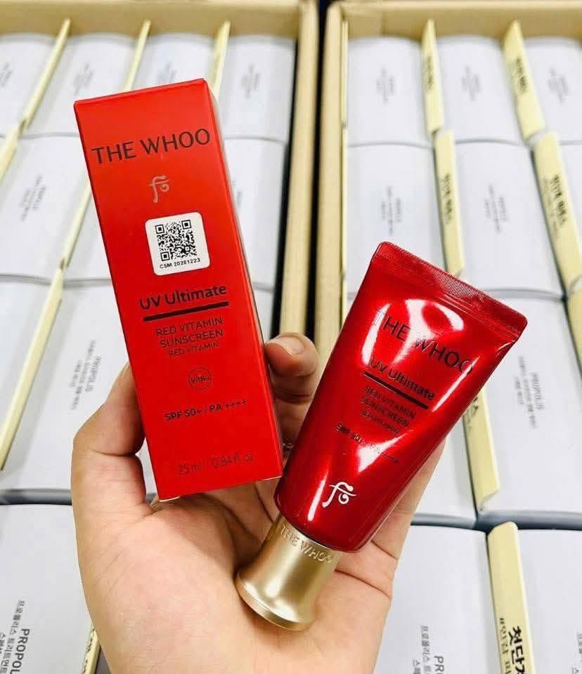  Kem chống nắng kiềm dầu, dịu da The Whoo UV Ultimate Red Vitamin Sunscreen SPF50+ PA++++ 25ml 