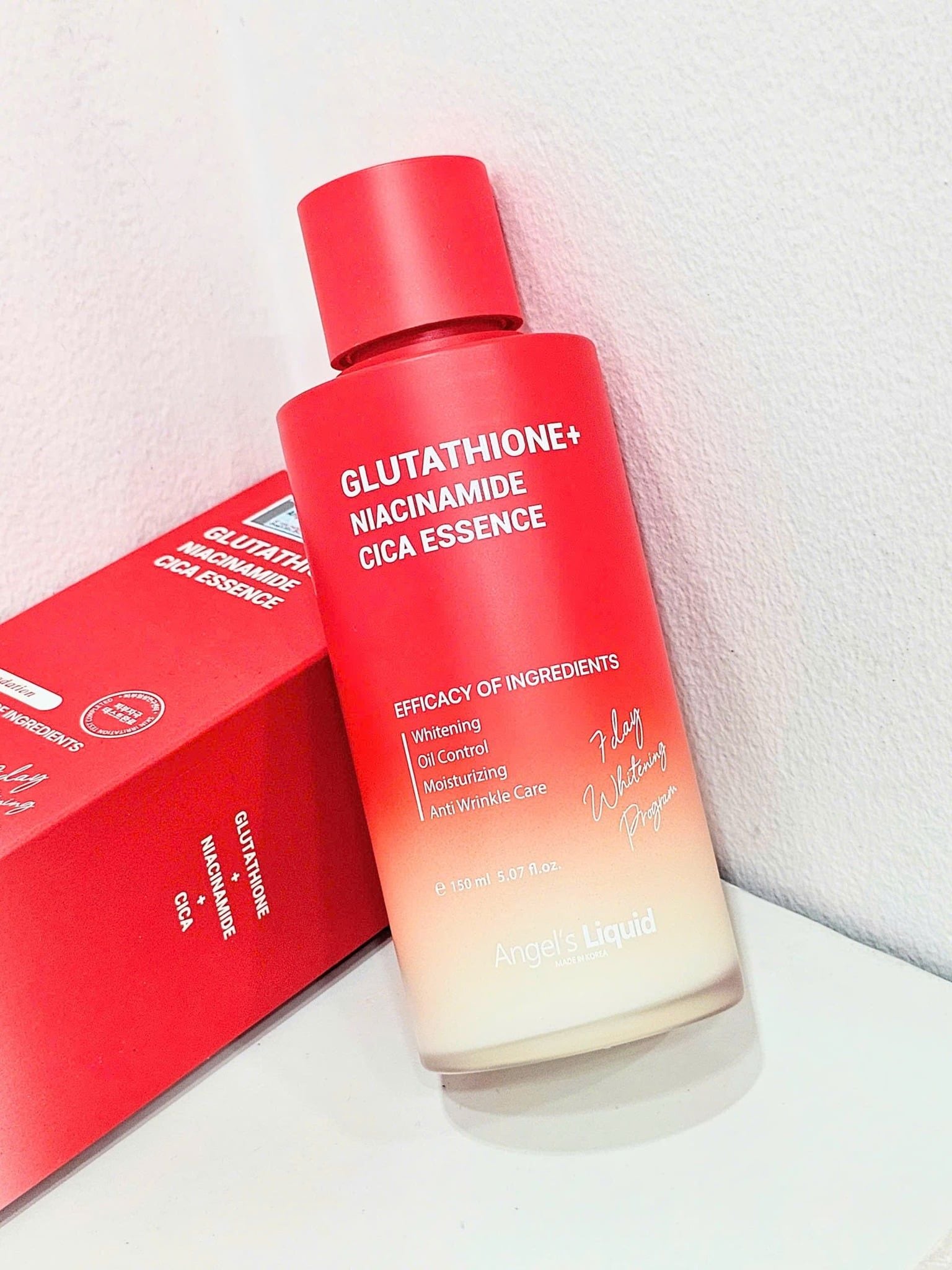  Nước Thần Dưỡng Trắng, Kiềm Dầu Angel's Liquid Glutathione+ Niacinamide Cica Essence 150ml (Bản ĐỎ) 