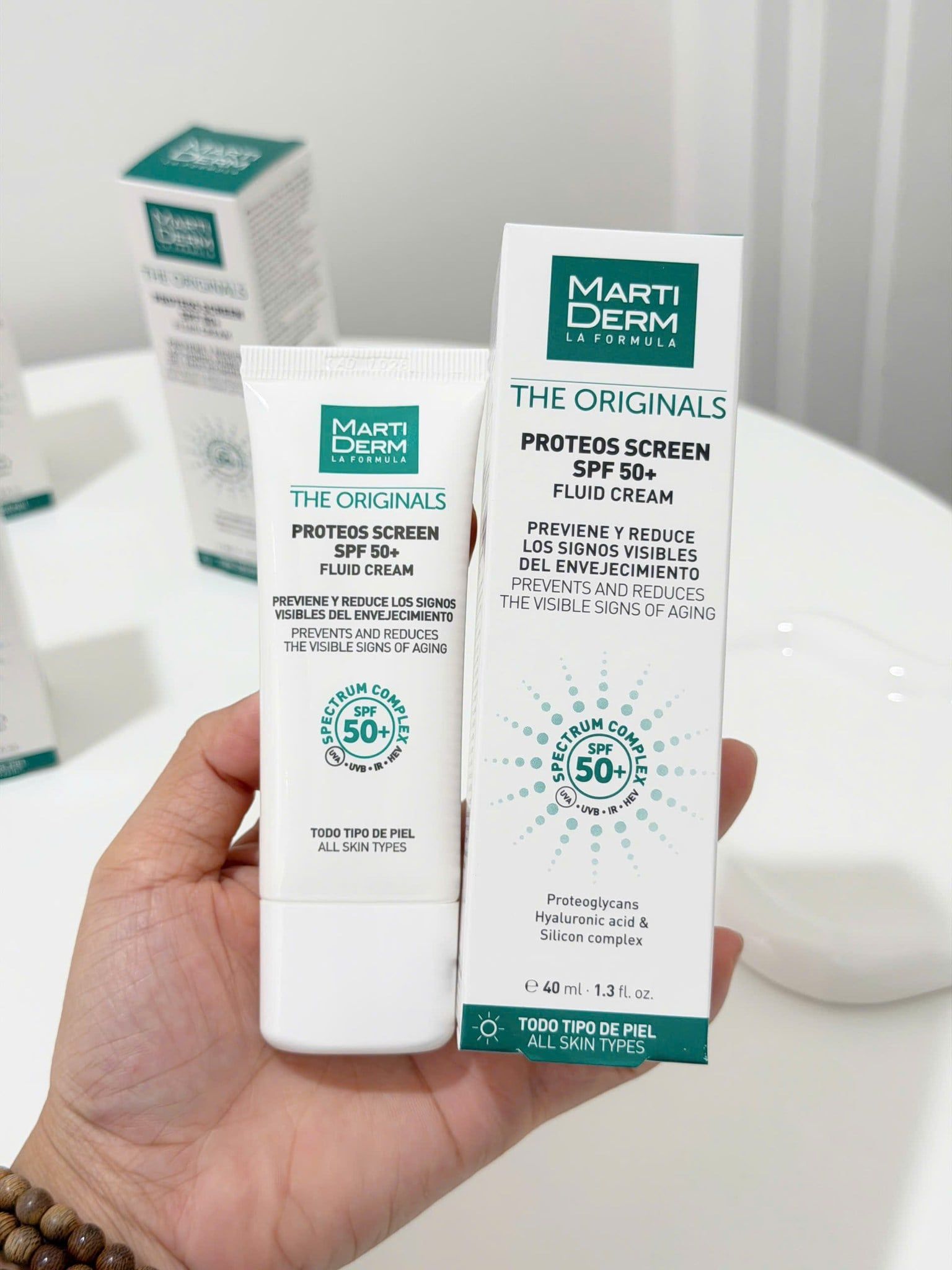  Kem Chống Nắng Phổ Rộng, Ngừa Lão Hóa MartiDerm The Originals Proteos Screen SPF50+ Fluid Cream 40ml 