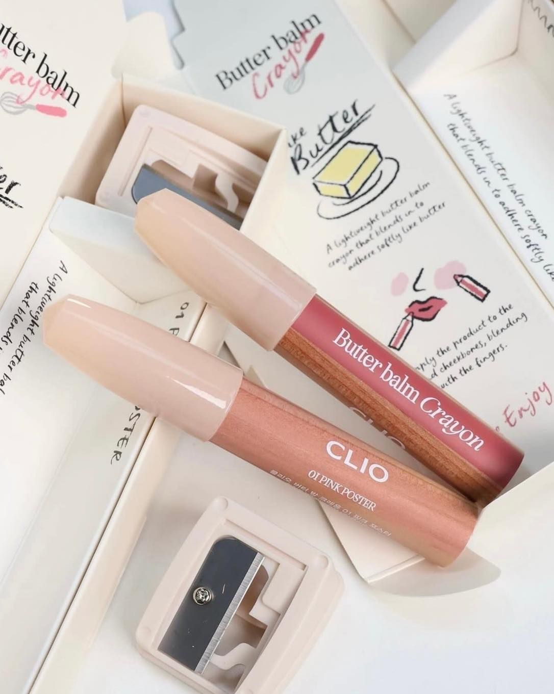 Son Bút Chì Clio Butter Balm Crayon 3.9g (Tặng đồ gọt) 