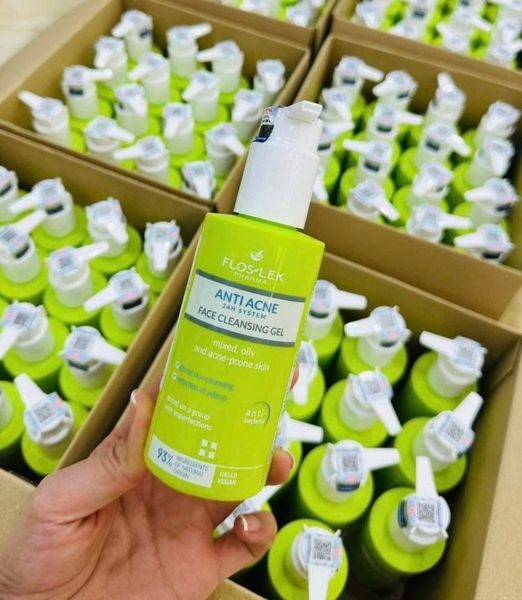  (NHẬP KHẨU) Sữa rửa mặt Floslek Anti Acne 24H System Face Cleansing Gel 125ml 