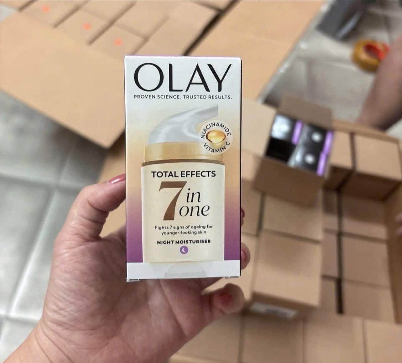 [MẪU MỚI - UK] Kem Dưỡng Ban Đêm Olay Total Effects 7in1 Night Moisturiser Nourish Overnight 50ml 