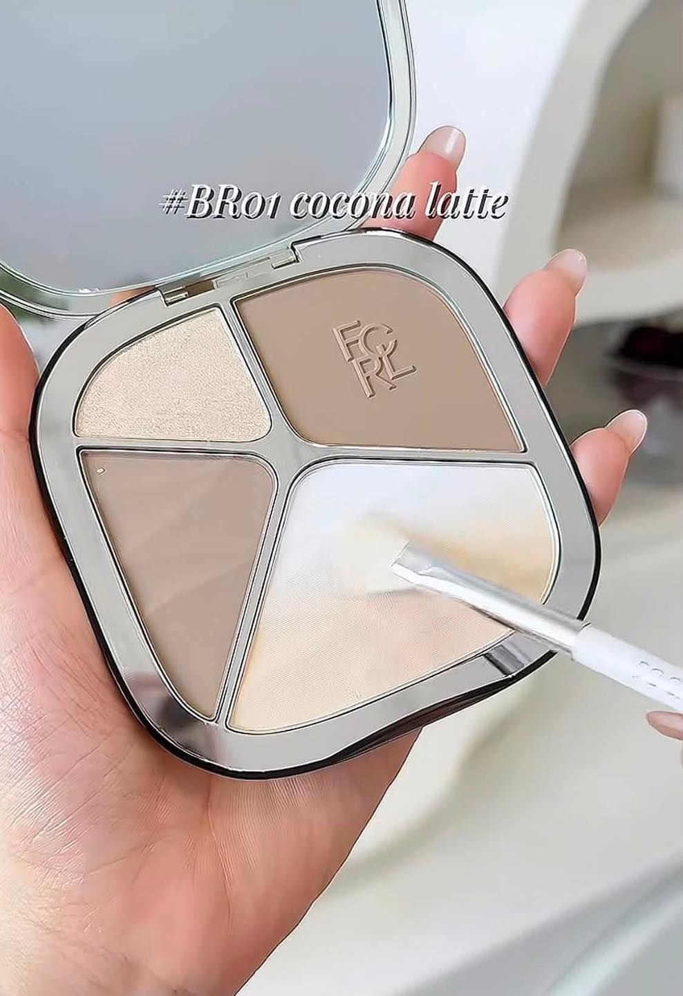  Phấn tạo khối 4 ô Focallure 4 Color Highlighter Contour Palette 15.5g 