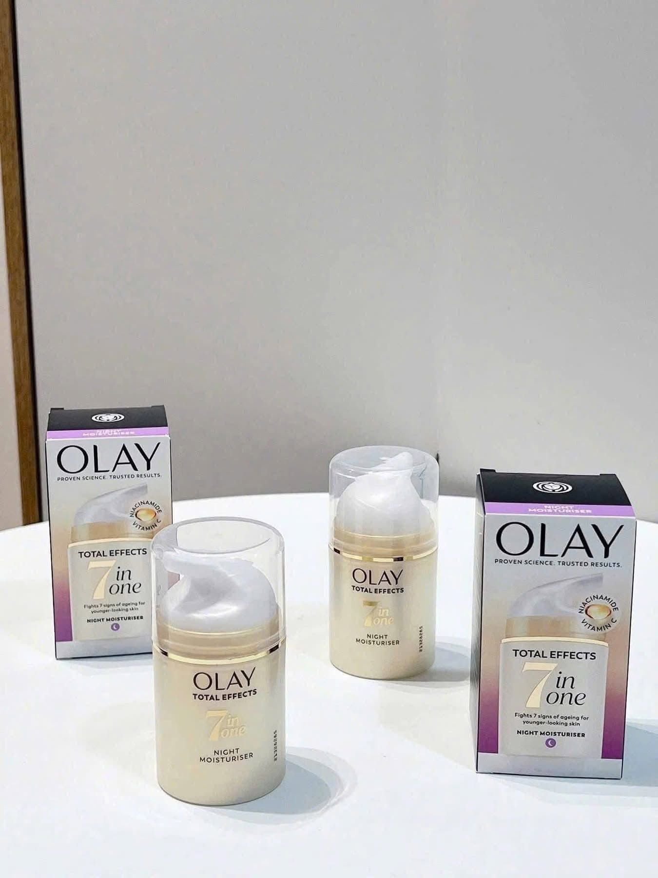  [MẪU MỚI - UK] Kem Dưỡng Ban Đêm Olay Total Effects 7in1 Night Moisturiser Nourish Overnight 50ml 