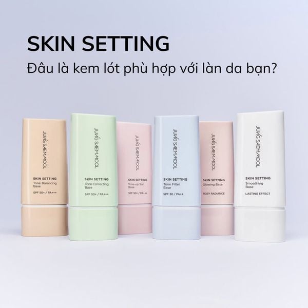  (Mẫu mới) Kem Lót Nâng Tone, Kiềm Dầu Jung Saem Mool Skin Setting Sun Base SPF50+ PA+++ 40ml 