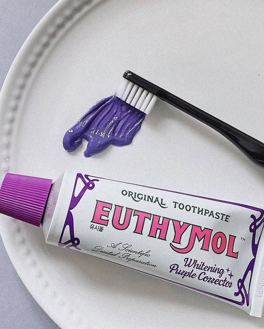  (MINI SIZE) Kem đánh răng Euthymol Original Toothpaste Whitening Purple Corrector 20g 