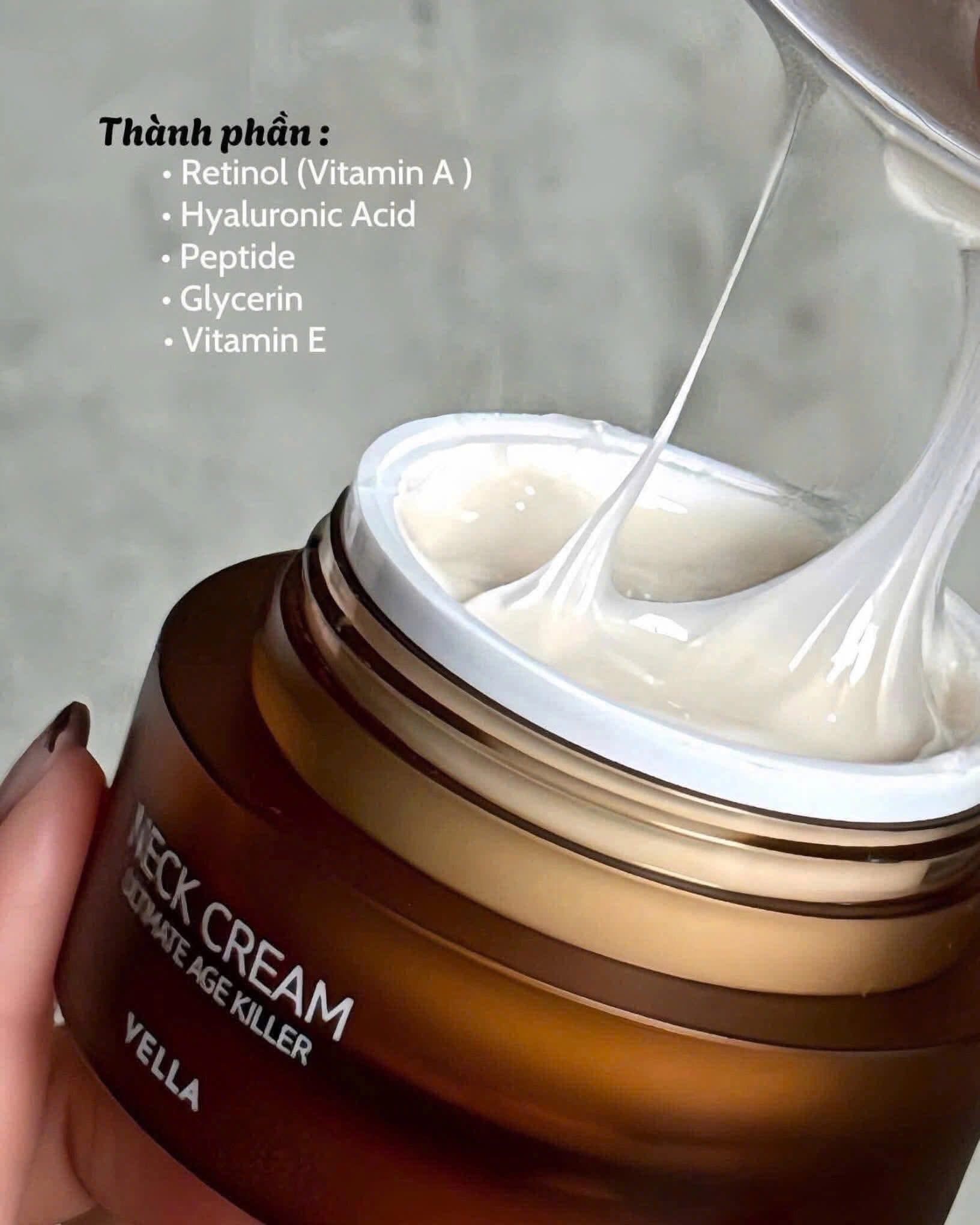  Kem Dưỡng Chống Lão Hóa Vùng Da Cổ Vella Ultimate Age Killer Neck Cream 50ml 