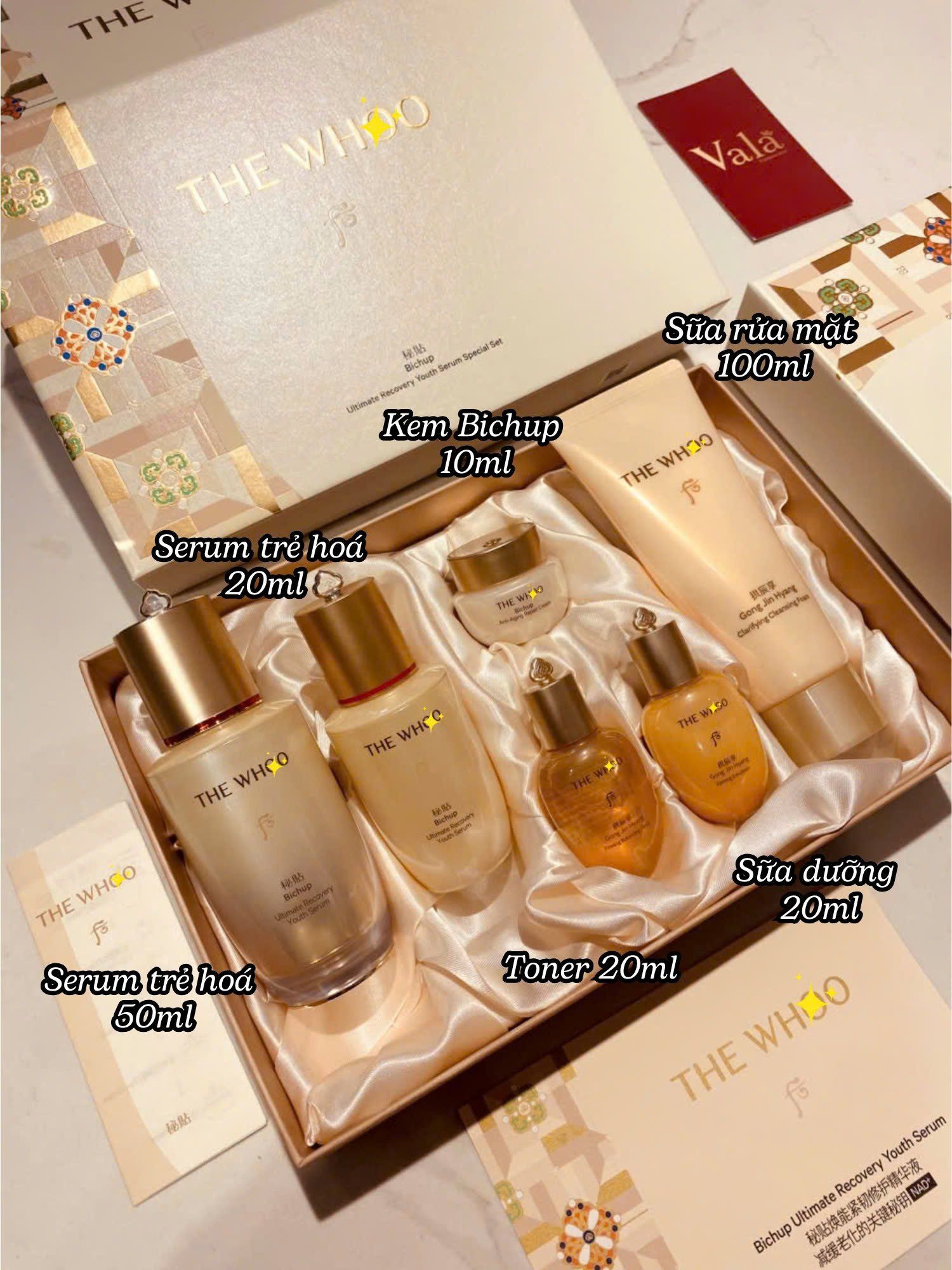  Bộ tinh chất chống lão hóa The Whoo Bichup Ultimate Recovery Youth Serum Special Set (6 món) 