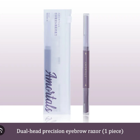  (NHẬP KHẨU-1 DAO) Dao cạo lông mày 2 đầu Amortals Double Headed Macro Eyebrow Razor (B) 