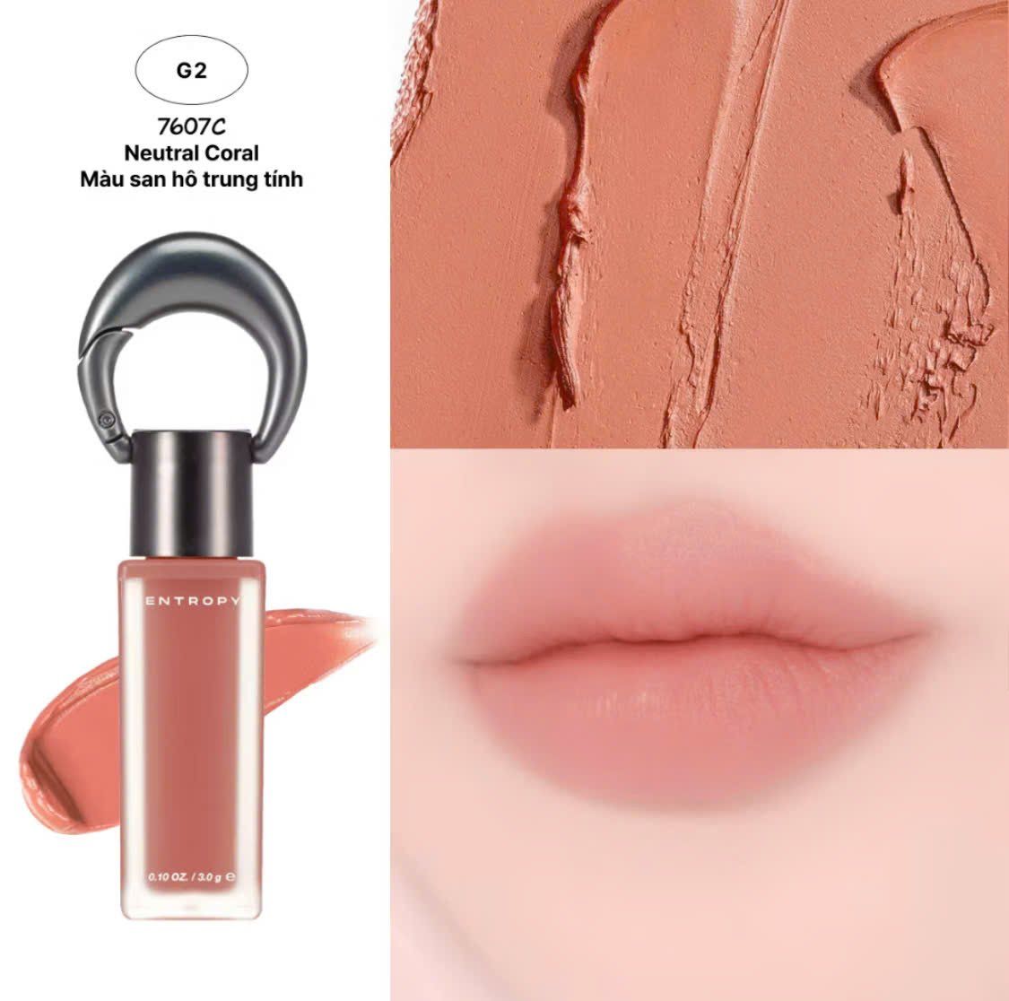  (Mẫu mới) Son Tint Bóng, Lì Entropy Charm Tint 3g 