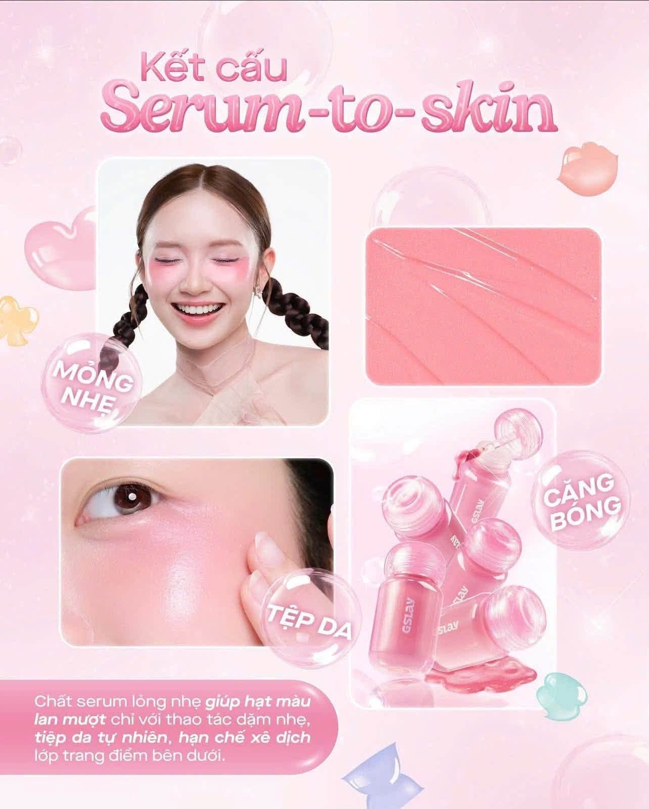  Má hồng dạng serum Gslay Bubble Gleam Blush Serum 4.5g 