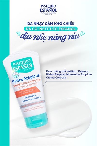  (NHẬP KHẨU) Kem dưỡng thể Instituto Espanol Pieles Atopicas Momentos Atopicos Crema Corporal 150ml 