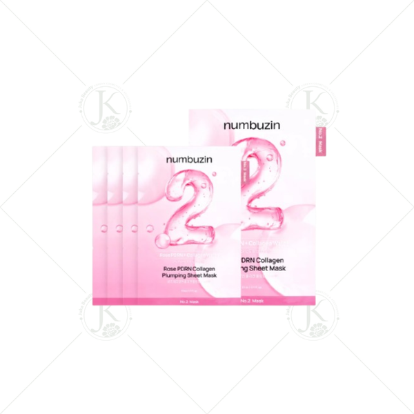  (1 MIẾNG) Mặt Nạ Giấy Numbuzin Cấp Ẩm Numbuzin No.2 Rose PDRN Collagen Plumping Sheet Mask 35ml 