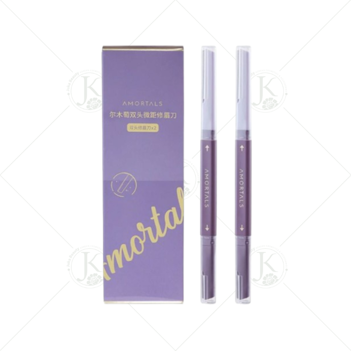  Bộ 2 Dao Cạo Lông Mày 2 Đầu Amortals Double Headed Macro Eyebrow Razor 
