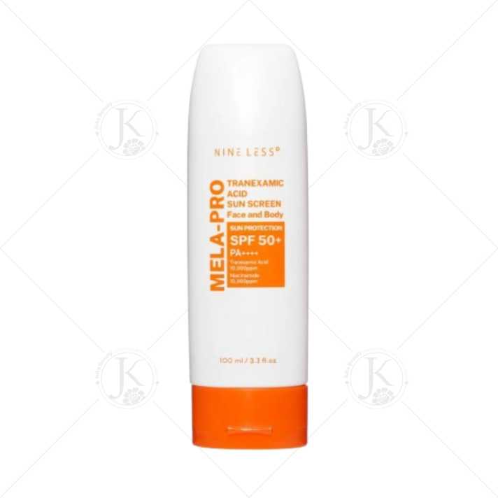  Kem Chống Nắng Cho Mặt Và Body Nineless Mela-Pro Tranexamic Acid Sun Screen Face And Body SPF50+ PA ++++ 100ml 