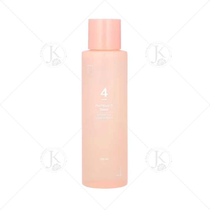  Nước hoa hồng cấp ẩm, sáng da Numbuzin No.4 Hydrating Glow Mineral Toner 200ml 