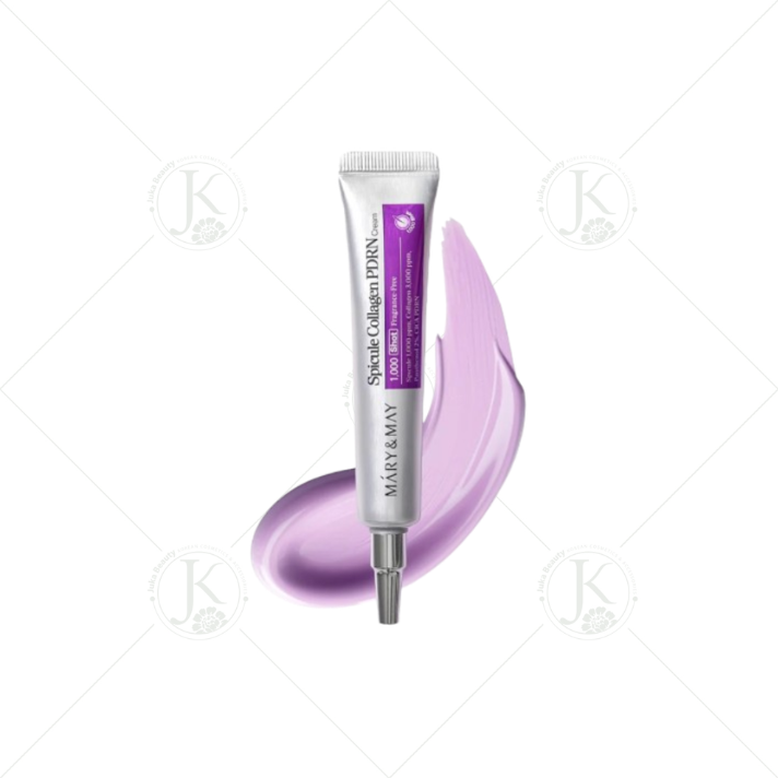  (TÍM) Kem Dưỡng Vi Kim Mary&May 1000 Shot Spicule Collagen PDRN 15g 