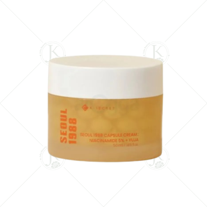  Kem Dưỡng Viên Nang Sáng Da, Mờ Thâm K-Secret Seoul 1988 Capsule Cream: Niacinamide 5% + Yuja 50ml 