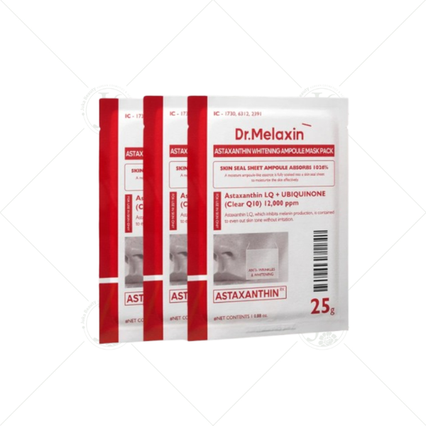  (1 MIẾNG) Mặt Nạ Dr.Melaxin Dưỡng Trắng Dr.Melaxin Astaxanthin Whitening Ampoule Mask Pack 25g 