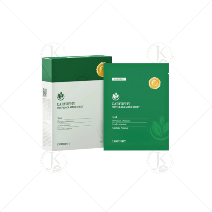  (XANH LÁ) Mặt Nạ Giấy Dưỡng Da Caryophy Portulaca Mask Sheet 22g 