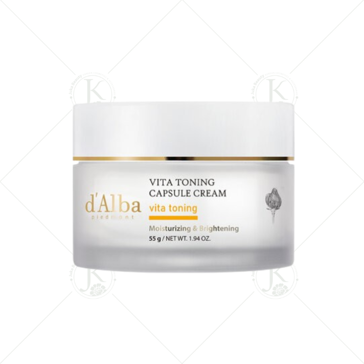  (Mẫu mới) Kem Dưỡng Ẩm, Trắng Da d'Alba Vita Toning Capsule Cream 55g 